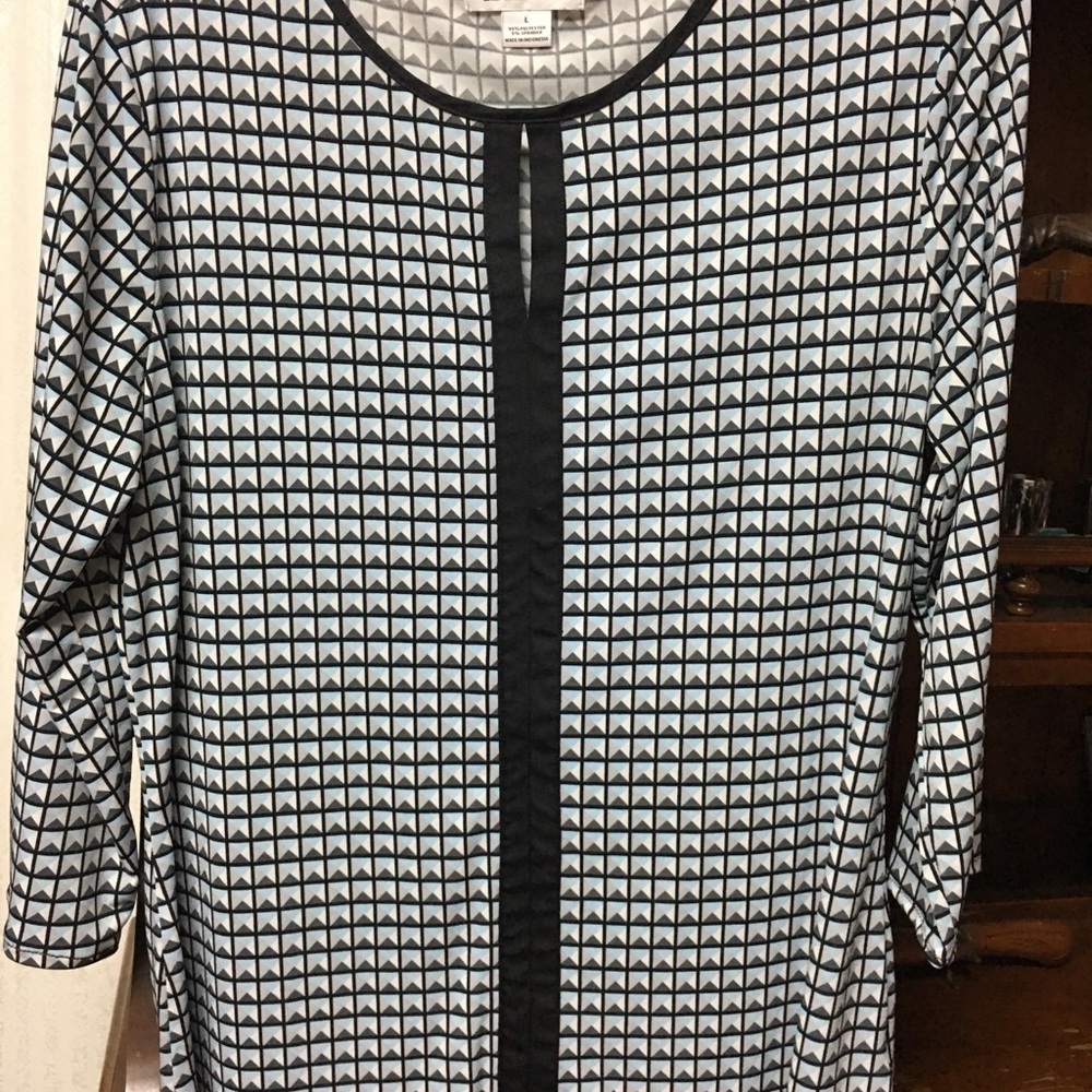 Geometric print tunic/blouse